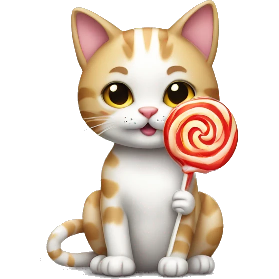 CAT WITH LOLIPOP emoji