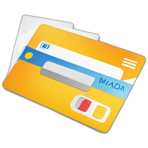 stack of 3 bank cards with MADA logo emoji