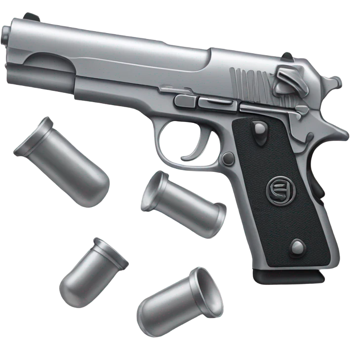 Silver handgun ￼ emoji