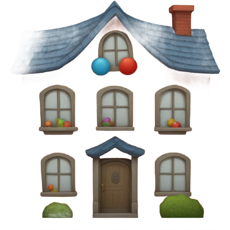 Clown house emoji