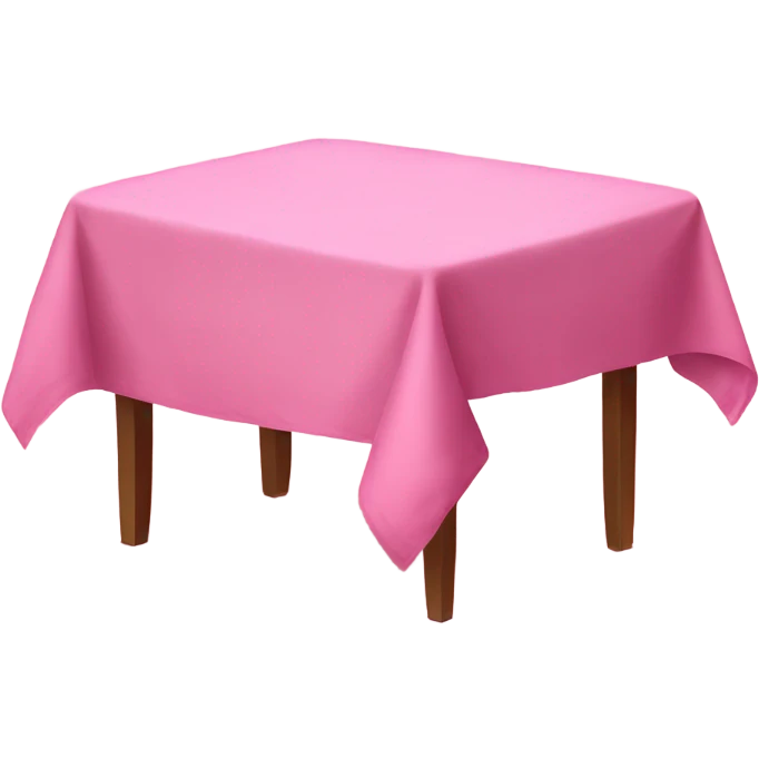 Table with pink table cloth  emoji