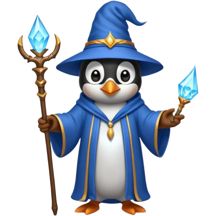 Penguin Wizard emoji