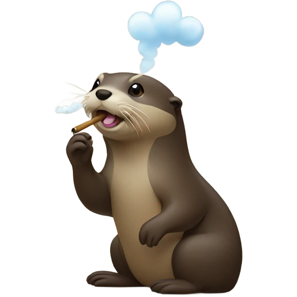 An otter blowing smoke rings emoji