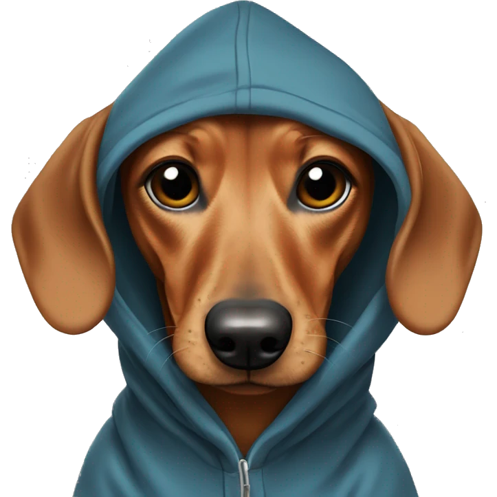 Dachshund in hoodie  emoji