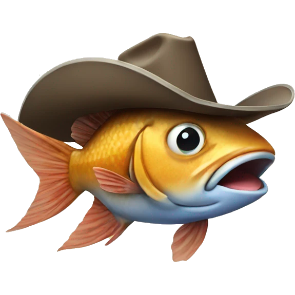 Fish with cowboy hat emoji