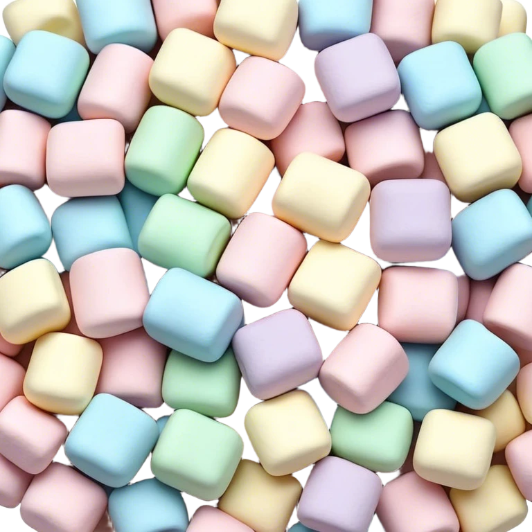 Pastel colored mini-marshmallows emoji