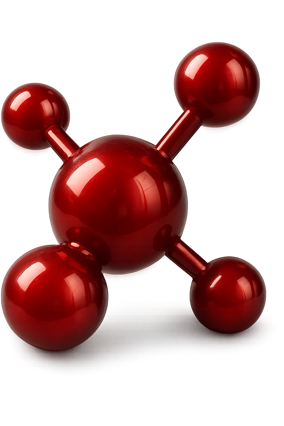 molecola chimica rossa 3d emoji