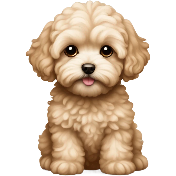 Coffee colored maltipoo puppy emoji