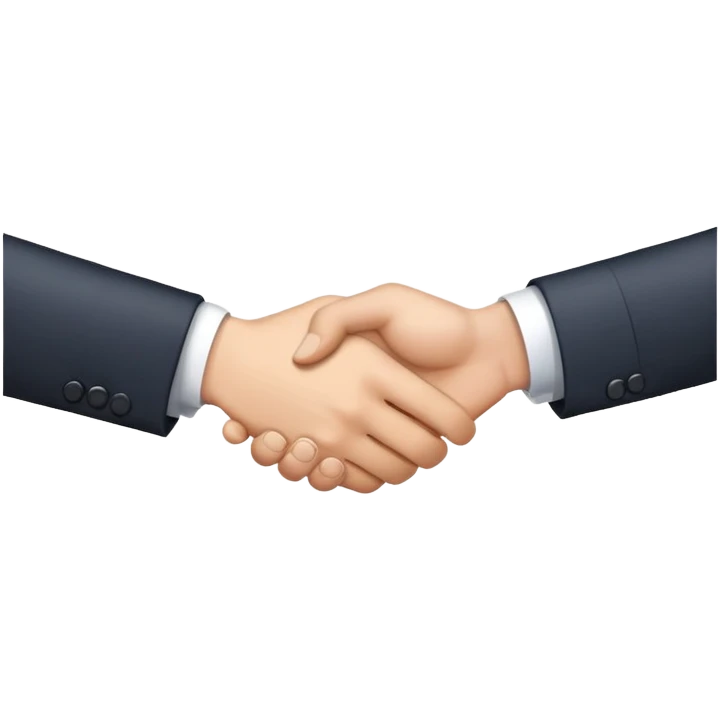 deal handshake, both hands in suits emoji