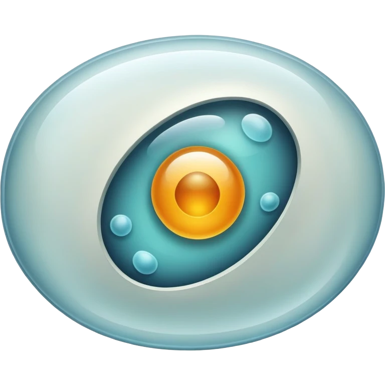 uma celula oval com nucleo dentro emoji