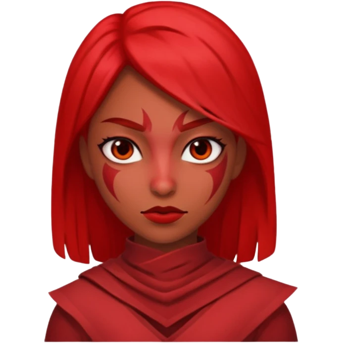 female character red skin emoji