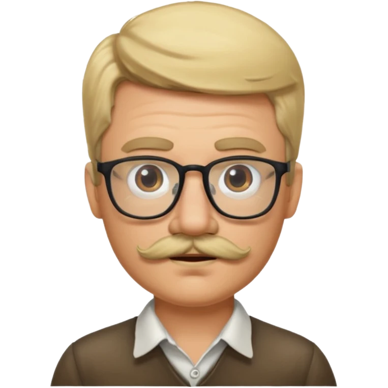 dirty blonde hot guy glasses mustache emoji