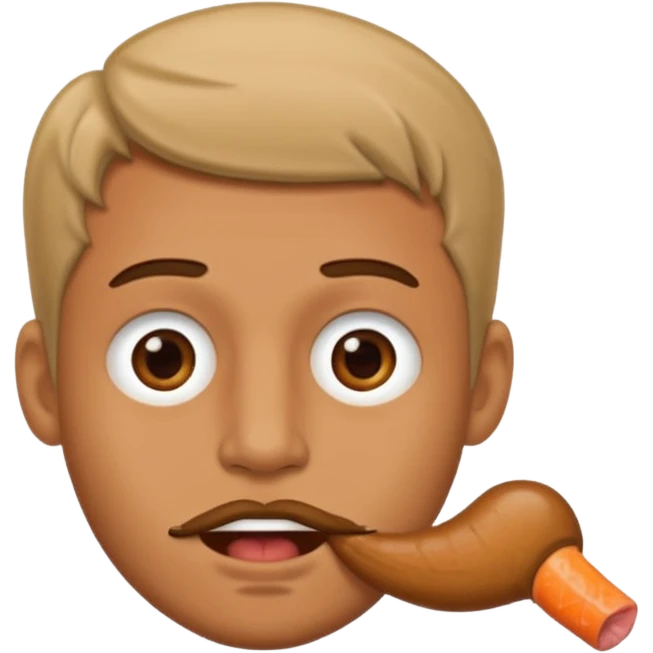 Guy with a dick in his mouth emoji