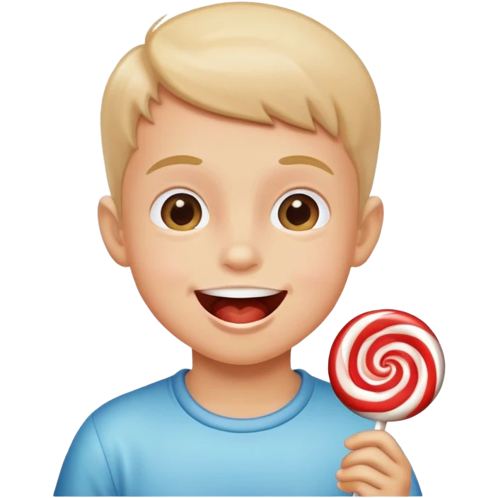 happy Kid eating cand emoji