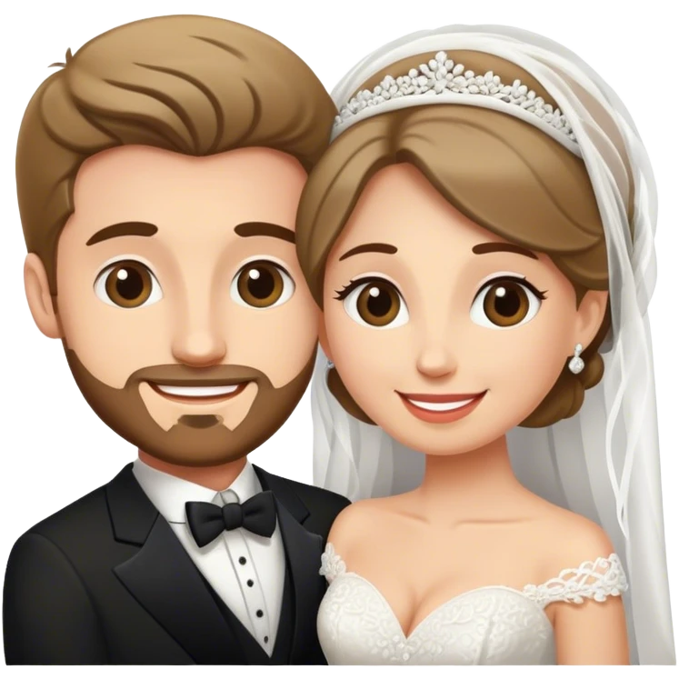bride and groom moment emoji