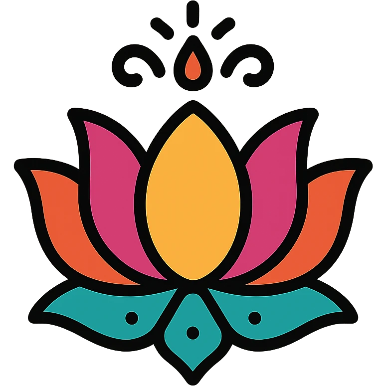 Decorative Indian lotus flower pattern emoji