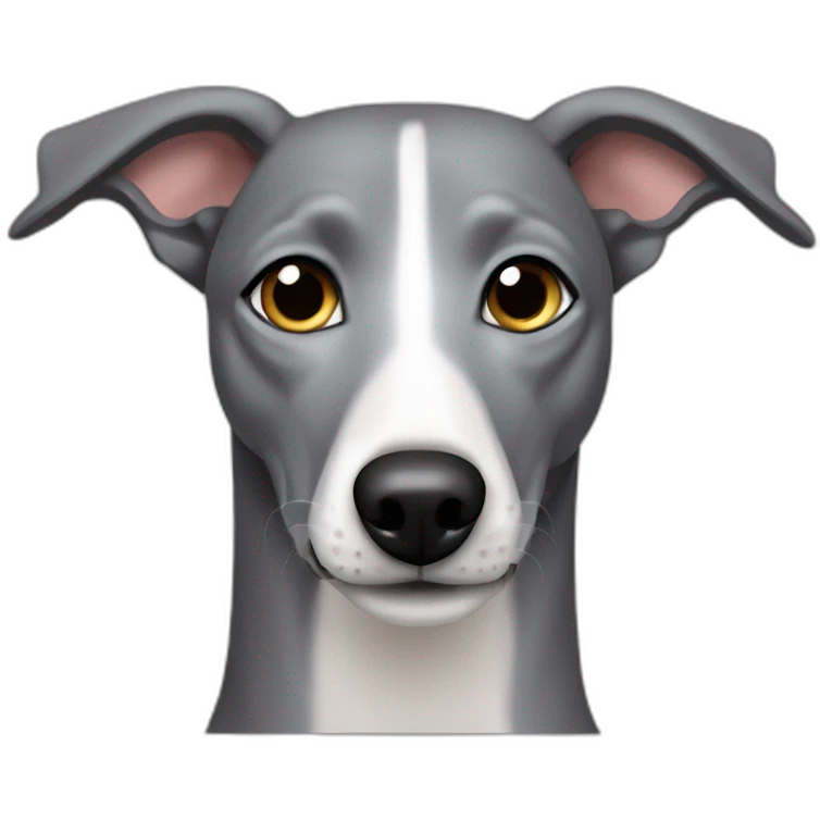 gray italian piccolo greyhound dog emoji