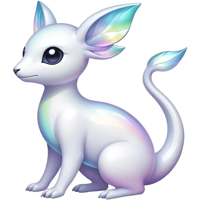  Iridescent white pale fakemon-creature  emoji