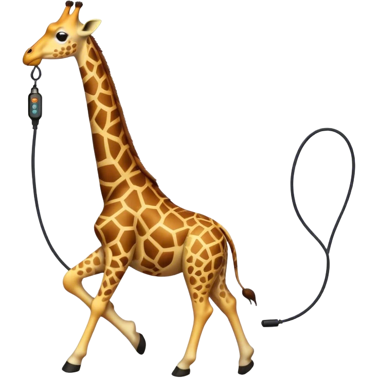 Giraffe jumping rope ￼ emoji