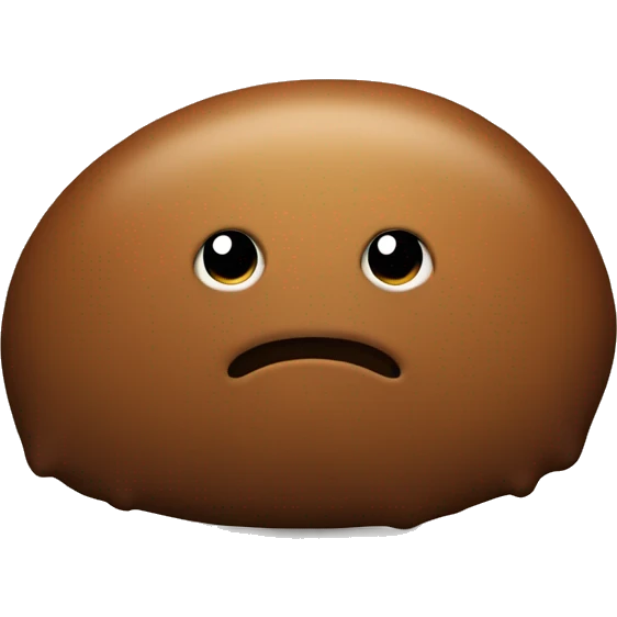 Large brown blob emoji
