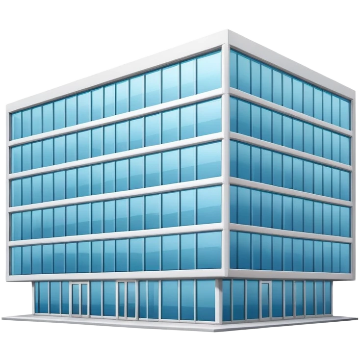 Modern office building with glass windows emoji