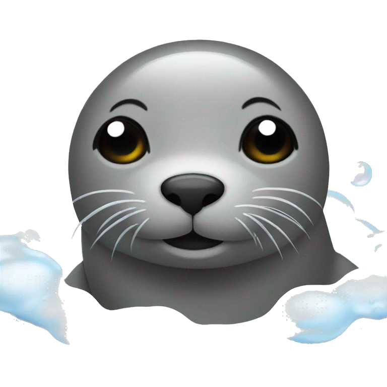 Seal in a bubble bath emoji