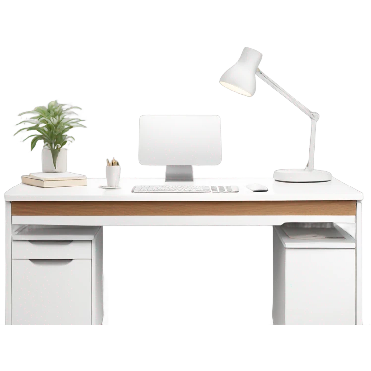 minimalist-clean-work-desk-with-white-wood-colorway-front-view emoji