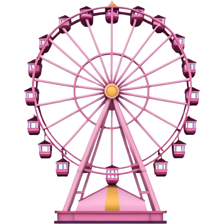 mix light pink dark pink and white girly theme park Ferris wheel emoji