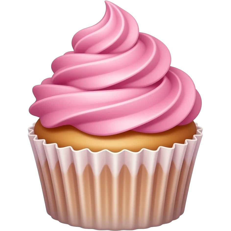 Cupcake with pink icing emoji