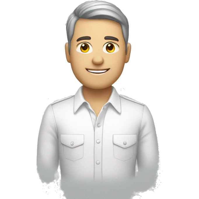 corpo de homem branco com roupa social emoji