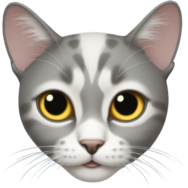 Cat with white eyes  emoji