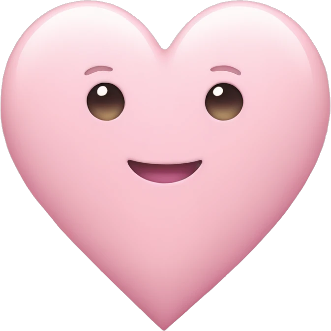 A pastel pink heart emoji