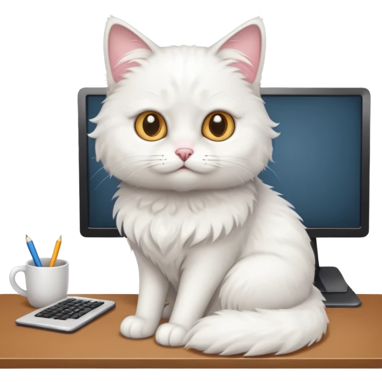 white Office cat emoji