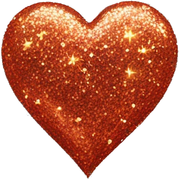 Glitter heart emoji