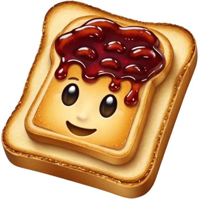 toasts withjam on top emoji