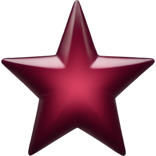 shiny maroon star emoji