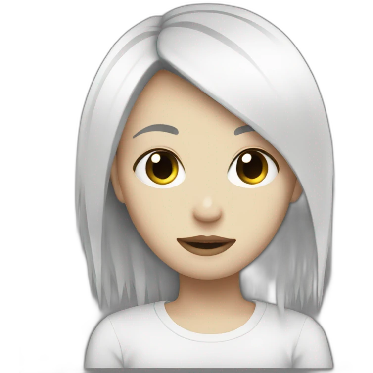 White emo girl emoji