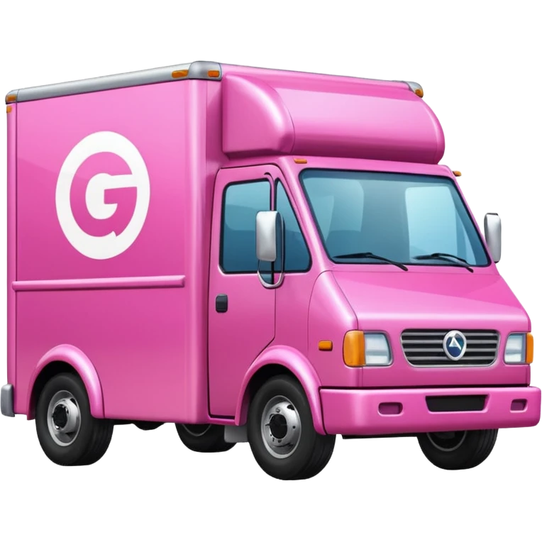 caminhao de entrega rosa emoji