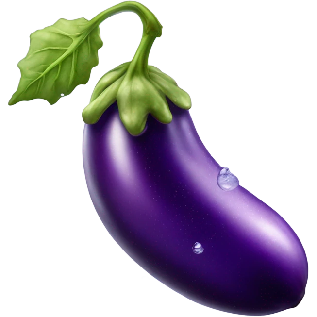 Eggplant squirting water emoji
