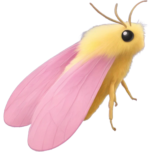 Fluffy normal Rosy maple moth emoji