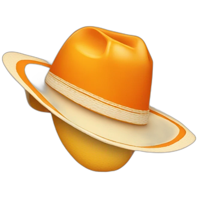 A orange withe a sombrero emoji