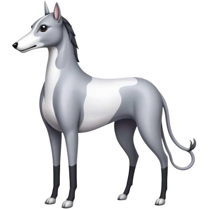 Unicorn black greyhound emoji