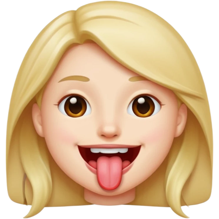 Doing the tongue out trend emoji