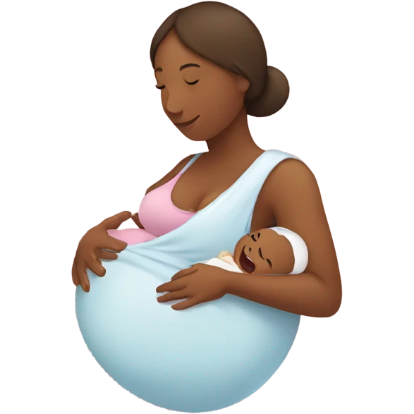 A mom breast-feeding her baby emoji