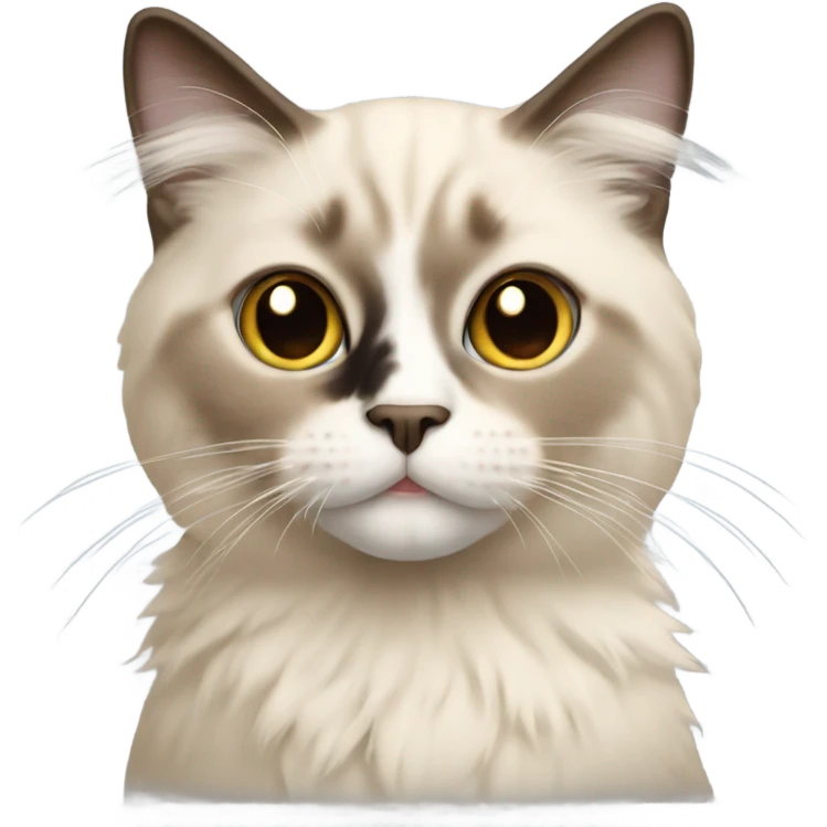 Beige ragdoll cat emoji