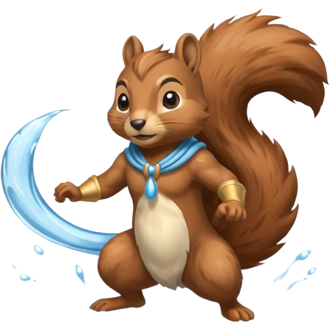 water bending squirrel warrior water in air emoji