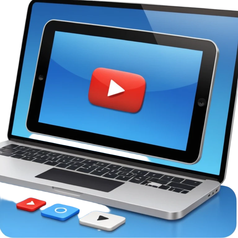 YouTube video being played on a player emoji