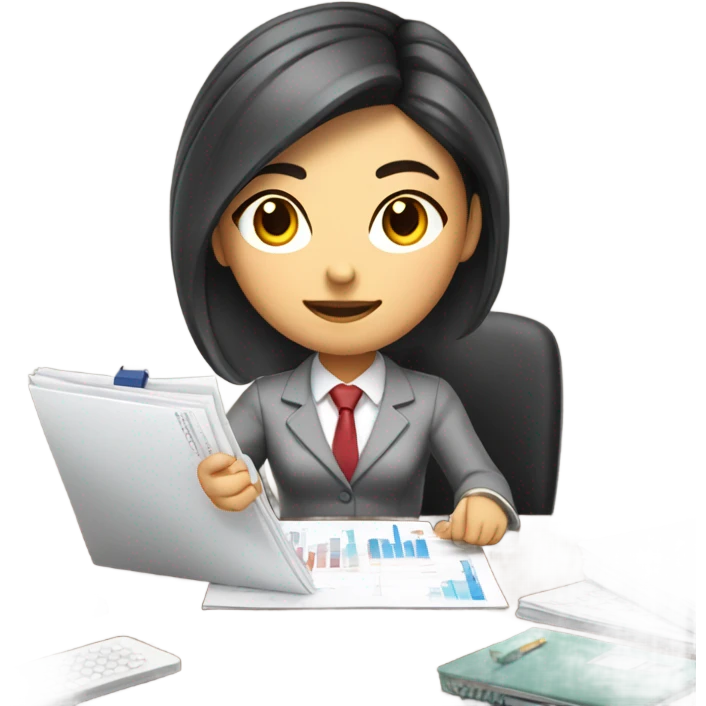 Asian female accountant emoji