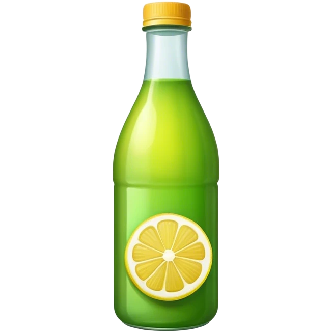 Bottle juice green lemon emoji