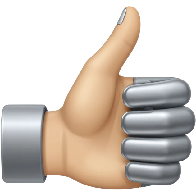 thumbs up but grey no thts bad i want like the android one but color is grey emoji